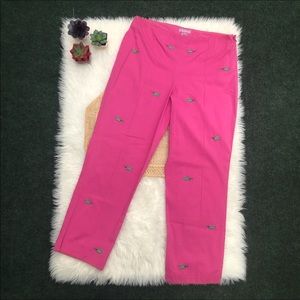 Embroidered Alligator Pants